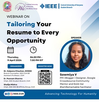 Tailoring Your Resume Webinar Flyer